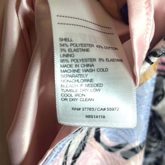 NWT Laundry by Shelli Segal Off Shoulder Blush Floral Print Jacquard Dress Sz 10 - Picture 12 of 13